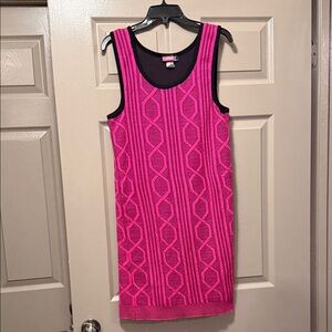 Vibrant Pink Knit Mini Dress